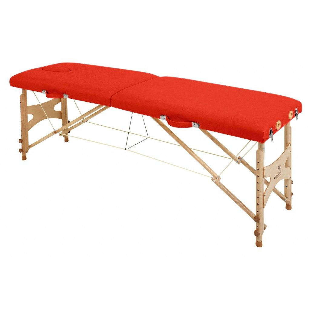 Camilla plegable especial osteopatía regulable de madera natural