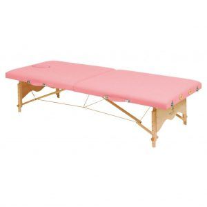Camilla plegable regulable de madera natural