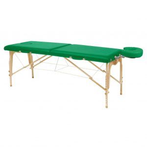 Camilla plegable regulable de madera natural con cabezal articulado extraible