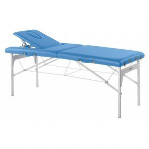 Camilla plegable regulable de aluminio con respaldo