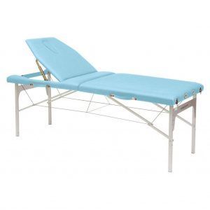 Camilla plegable regulable de aluminio con respaldo